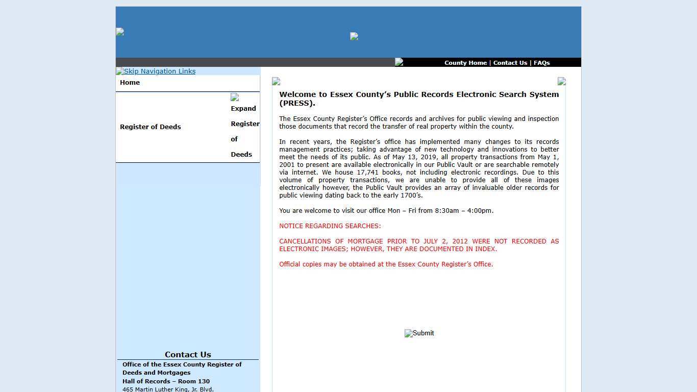 Public Records Electronic Search System
